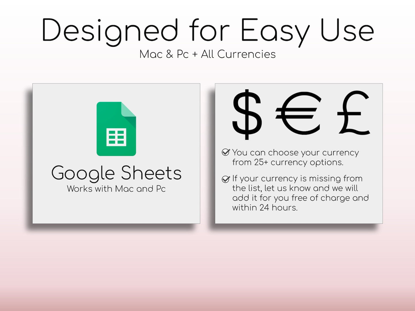 Monthly Budget Planner ( Instant Access )