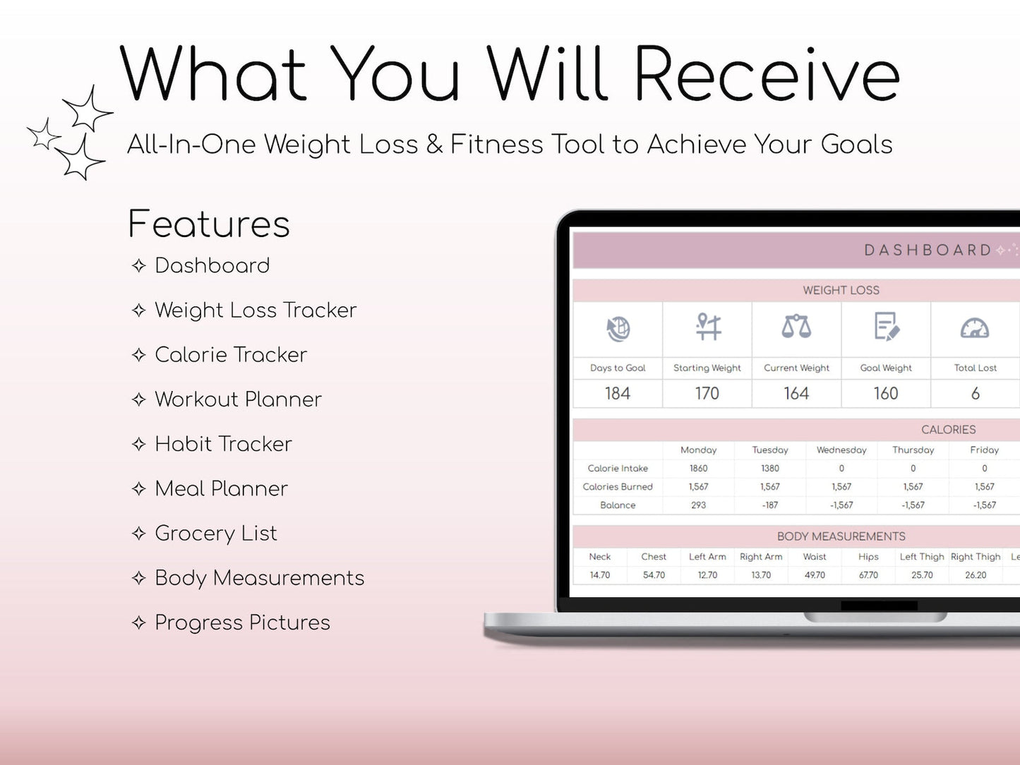 All in One Weight Loss Tracker ( Instant Access )