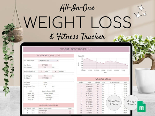 All in One Weight Loss Tracker ( Instant Access )