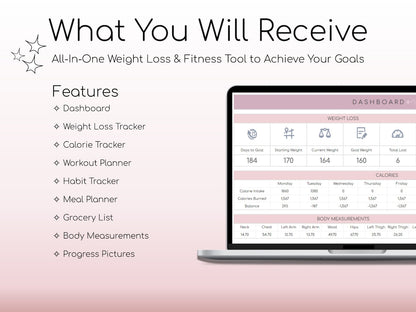 All in One Weight Loss Tracker ( Instant Access )